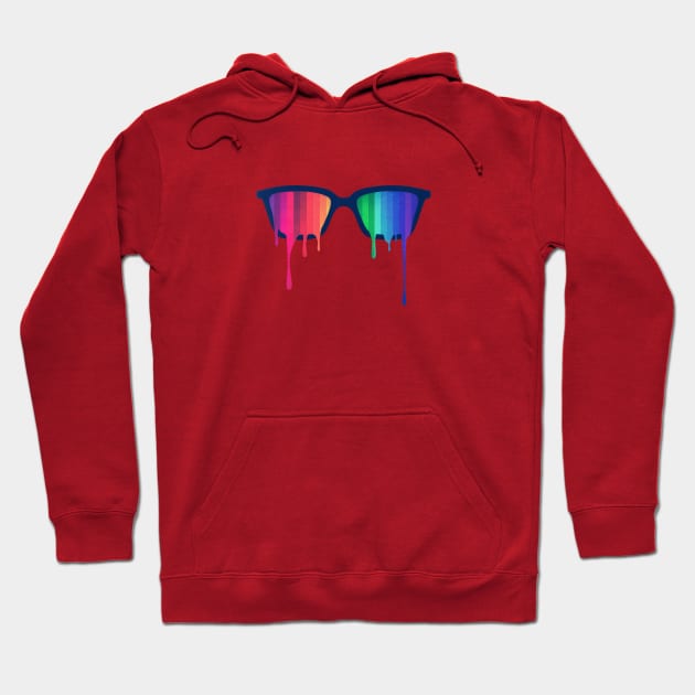 Love Wins! Rainbow - Spectrum (Pride) / Hipster Nerd Glasses Hoodie by badbugs